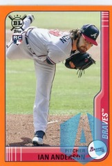 2021 Topps Big League Orange Parallel #160 Ian Anderson Braves Rookie